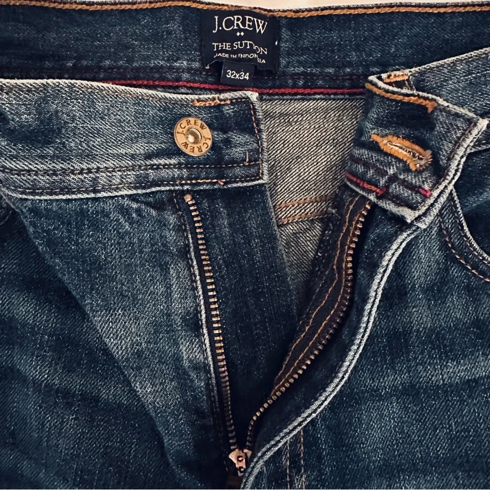 J. Crew Sutton Straight-Fit Jean in Dark Wash Size 32 x 34